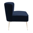 thumbnail image 3 of Costaelm Alaia 46" Wide Upholstered Velvet Love Seat Sofa, Navy Blue, 3 of 10