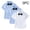 Blue, variant on 3 Pack Boys Short Sleeve Polo Shirt - Solid Color Active Performance School Uniform Set for Children,White Size 2T