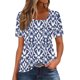 thumbnail image 1 of Usted Es Más Que una Camisa de Puntuación de Prueba, de Moda Casual Impreso Botón de Manga Corta Cuello en V para las Mujeres, 1 of 4