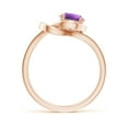 thumbnail image 2 of ANGARA Natural 0.8 Ct. Amethyst Solitaire Ring in 14K Rose Gold for Women (Ring Size: 11.5), 2 of 9