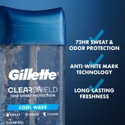 Gillette Antiperspirant and Deodorant for Men, Clear Gel, Cool Wave, 2.85 oz