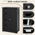 thumbnail image 2 of Costway 4 Drawer Freestanding Bathroom Floor Cabinet Adjustable Storage Cupboard Black, 2 of 10