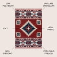 thumbnail image 3 of JONATHAN Y SOUTH WESTERN 5 x 8 Area Rug, Serape Medallion Southwestern - Red/Navy/Cream, SWC100A-5, 3 of 8