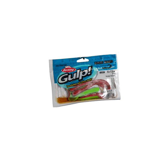 Berkley Gulp! Saltwater Grub Soft Bait, Nuclear Chicken