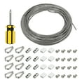 thumbnail image 1 of Unique Bargains 5/64' Wire Rope Kit, PVC Coated Stainless Steel Cable, 66ft, 1 of 4