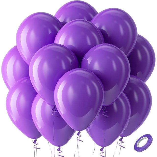 Yanonmyfd Guirnalda de Globos Kit de Arco,50 Piezas Kit de Globos de Fiesta de 18 Pulgadas para Bodas,Fiestas de Cumpleaños,Decoración de Fiestas Navideñas(Azul),Morado -100pcs