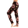 thumbnail image 3 of Hearthz Halloween Print Pj Pants Women Ghost Pumpkin Spider Web Graphic Jogger Lounge Pants Elastic Waist Comfy Lounge Pants Women with Cuffed Ankles, 3 of 5