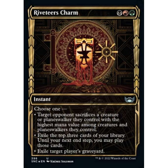 MtG Streets of New Capenna Uncommon Riveteers Charm (Gilded Foil Cards) #396