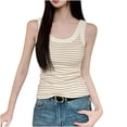 thumbnail image 5 of HADST Tank Tops for Women Cozy Slim Breathable Sleeveless Striped Summer Casual Camisole, 5 of 9