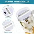 thumbnail image 3 of Yayeee 40oz Stainless Steel Tumbler with Straw and Handle Double-Wall Insulated Travel Water Bottle, Oranges Watercolor, 3 of 8