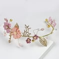 thumbnail image 3 of Wedding Headband Gold Leaves Flowers Bridal Headpieces Headwear Hair Accessory for Women Girls, 3 of 7
