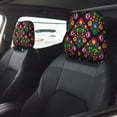 thumbnail image 2 of Kdxio Traditional Floral Polish Pattern Print 2 Piece Car Head Rest Covers Set Auto Front/Rear Seats Headrest Cover Universal Fit Most Cars,Sedan, SUV, 2 of 9