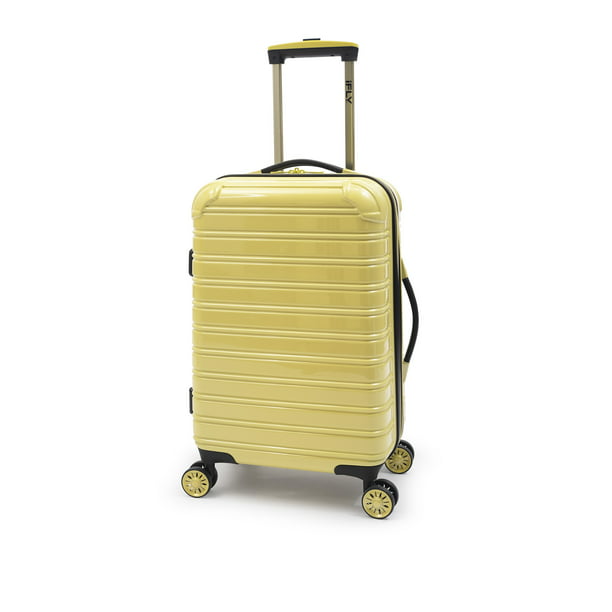 iFLY Hardside Fibertech 20 Inch Carry-on Luggage, Lemon - Walmart.com ...