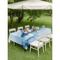 thumbnail image 5 of 52x70 Inch Outdoor Tablecloth with Umbrella Hole Zipper Rectangle Farm Marble Rectangular Tablecloths Outside Waterproof Ombre Blue White Marble Crack Art Patio Table Cloth Cover for Picnic Party, 5 of 8