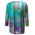 thumbnail image 5 of TIMIFIS Womens Tops Tunique Décontractée à Manches 3/4 Coupe Ample Tops T-Shirt Col Rond - Liquidation d'Automne, 5 of 5