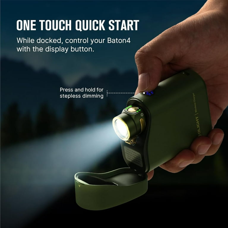 olight baton4 premium edition edc flashlights 1300 Flashlight, Rechargeable Light Black The charging case supplies the lamp with light for a long time and also functions as a power bank thanks to the USB Type OLIGHT Baton4 Premium Edition EDC