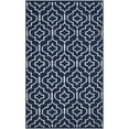 thumbnail image 5 of SAFAVIEH Dhurrie Slater Geometric Moroccan Wool Area Rug, Navy/Ivory, 6' x 9', 5 of 10