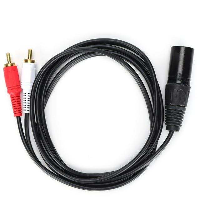 Cables De Micrófono De 5 Pies, Fácil De Usar Plug And Play XLR A Doble RCA Y Splitter Cable Para Micrófonos Para Sistemas De Altavoces Para Iluminación De Escenario Para