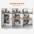 thumbnail image 4 of VEVOR Min 15"W Opening Blind Corner Pull Out Organizer, 2 Tier 4 Shelf Kitchen Cabinet Organizer, Chrome Carbon Steel Storage Basket, Slide Out Storage Organizer, Left & Right Open Compatible, 4 of 9