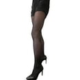 thumbnail image 3 of Black Silver Glitter Dotted tights Plus Size | Women's Plus Size Fashion Tights, 3 of 4