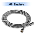 thumbnail image 2 of Shower Hose, 118 Inches Extra Long Stainless Steel Handheld Shower Head Hose with Brass Insert and Nut - Durable and Flexible(Chrome), 2 of 8