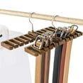 thumbnail image 3 of HAOAN 2pcs Belt Holders for Wardrobe Closet Home (Brown), 3 of 7