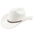 thumbnail image 1 of Western Cowboy Hat For Outdoor Adventure Travel Riding And Country Style Craftsmanship With Curved Brim And Timeless Appeal, 1 of 3
