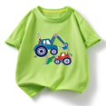 thumbnail image 2 of T-shirt pour Enfants, T-shirt Graphique Décontracté à Manches Courtes et Col Rond avec Mélange Doux de Polyester-Spandex, Tissu Respirant, pour Garçons et Filles de 2 à 10 Ans, 2 of 5