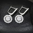 thumbnail image 4 of 2 Carat*2 Fashion Moissanite Drop Earrings - 18K Gold Plated S925 Sterling Silver Halo Earrings, D Color VVS1 Diamond Inlay, Vintage Elegant Jewelry, 4 of 9