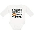 thumbnail image 3 of Inktastic I Watch Football with My Papa Boys Long Sleeve Baby Bodysuit, 3 of 5