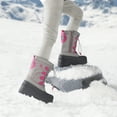 thumbnail image 6 of Dream Pairs Kids Boys & Girls Knee High Waterproof Insulation Non-Slip Outdoor Winter Snow Boots KNORTH GREY/PINK Size 5 Big Kid, 6 of 6