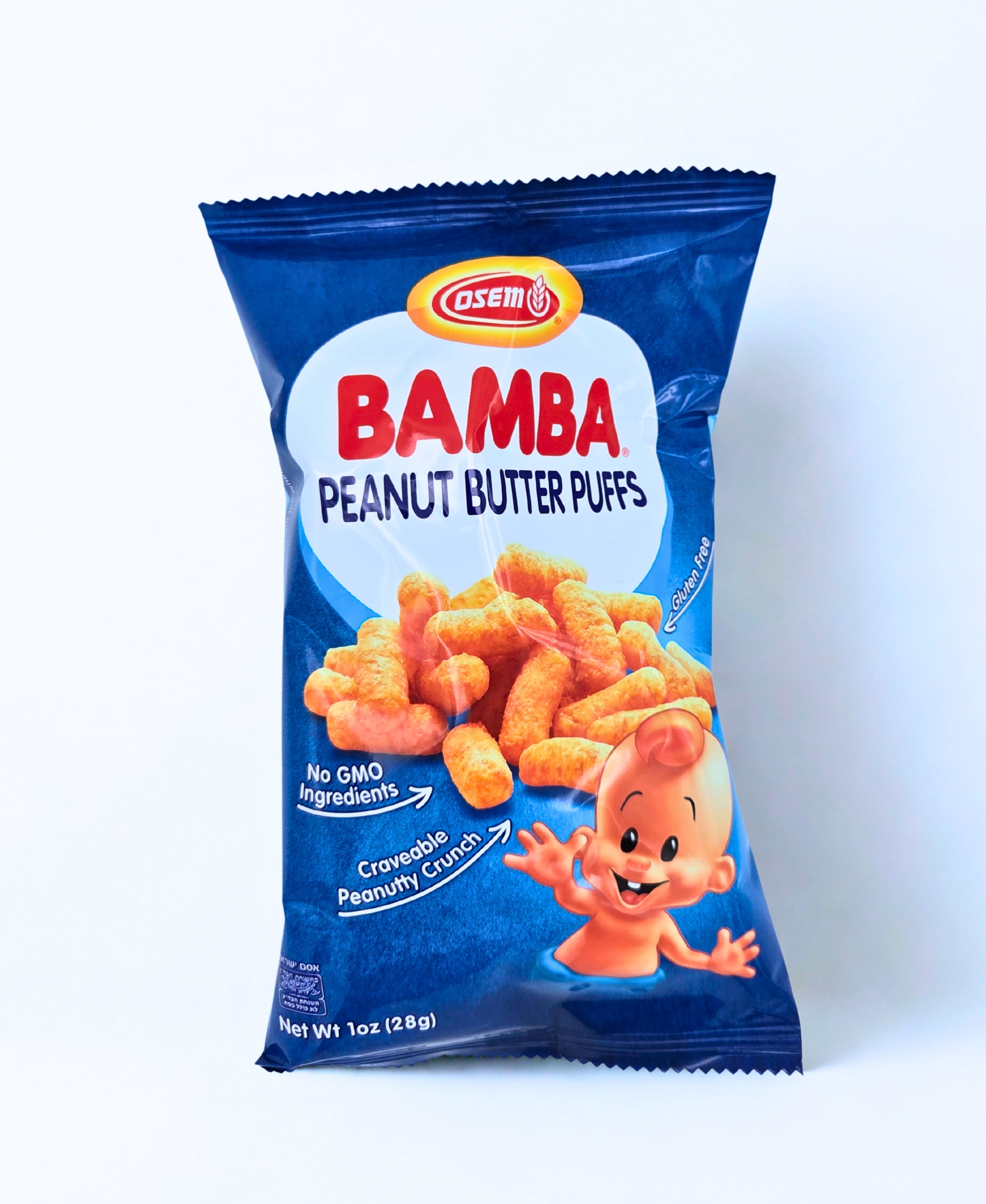 (12 pack) Osem Bamba Peanut Butter Puffs, 1oz