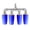 Blue, variant on Professional Rotating Hose Nozzle with 4Heads Aluminum Fittings Steel Frame for 1/4Inch Pipe Joints Heavy Duty