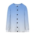 thumbnail image 5 of DDAPJ pyju Christmas Cardigan for Women Long Sleeve Open Front Button Sweater Funny Ugly Santa Printed Knit Outwear Coat Light Blue XXXL, 5 of 6