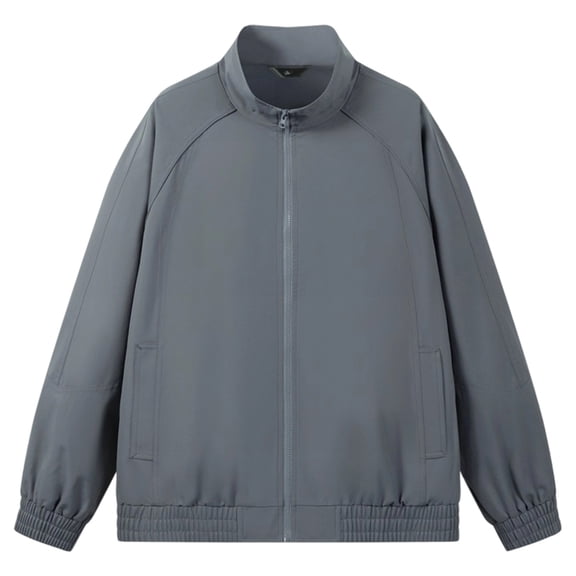 Dagegui Sport Coats for Men Long Sleeve Full Zip Jacket Athletic Running Jacket Lightweight Workout Coat with Pockets Navy S