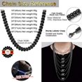 thumbnail image 6 of ChainsHouse Stainless Steel Necklaces for Men Women Waterproof 6mm Franco Curb Chain Link Jewelry Gift, Black 24 inch, 6 of 7