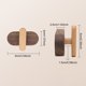 thumbnail image 5 of Gancho de pared de madera natural, perchero rústico resistente para colgar bolsos, toallas, ropa y mochilas., 5 of 7