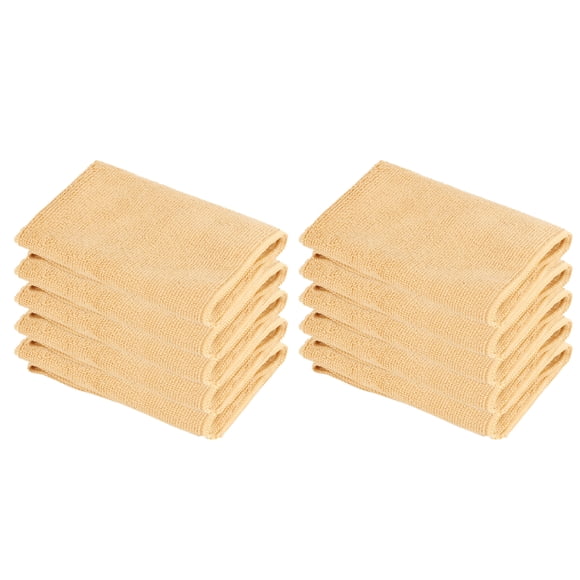 Toallas de microfibra de 30 x 30 cm, absorbentes de agua y de secado rápido, suaves, color caqui, 10 unidades