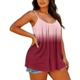 thumbnail image 3 of UVEASISHA Plus Size Cami Tops for Women Scoop Neck Spaghetti Strap Flowy Tank Shirts Summer Casual Wear Wine 4XL, 3 of 8