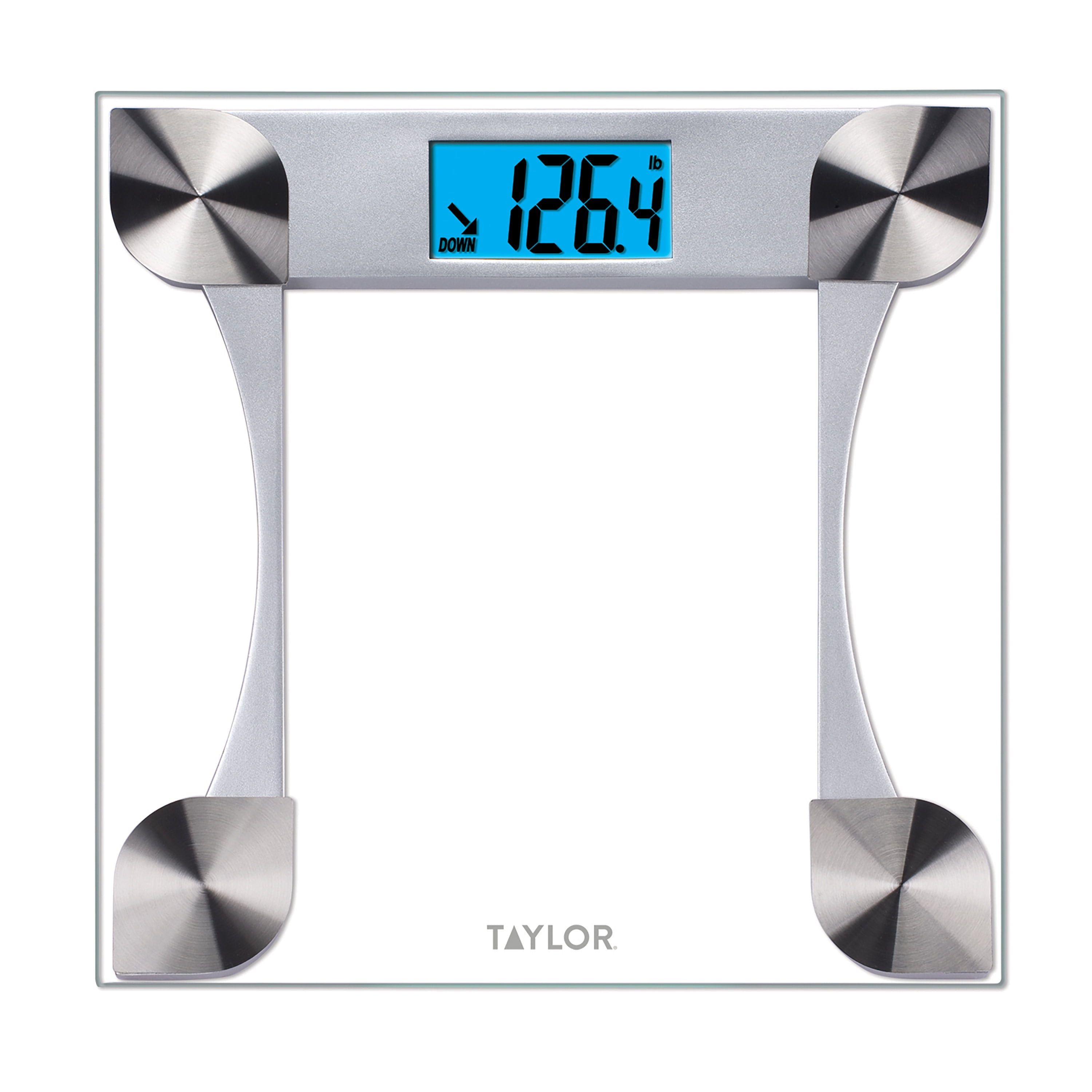 Taylor Water Pattern Glass Digital Scale Step-On Instant Read 