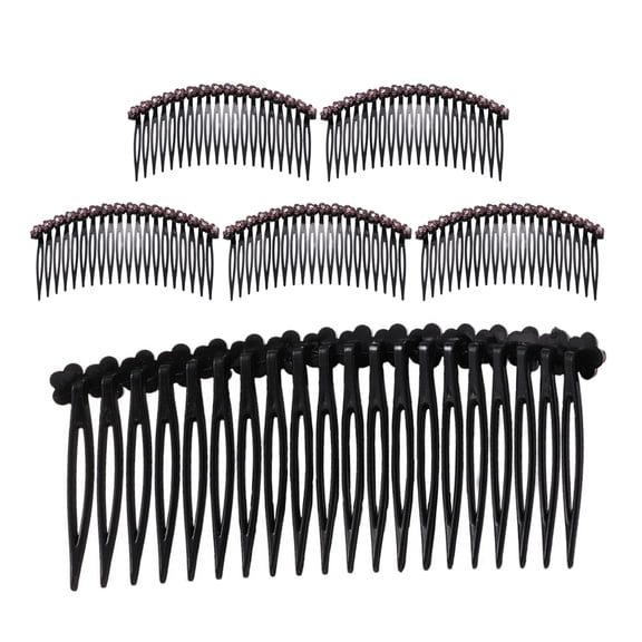 DRAFIDEEP 6Pcs Wedding Hair Combs Purple Rhinestone French Twist Decorative Hair Accessories