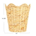 thumbnail image 3 of Household Essentials Woven Water Hyacinth Wastebin with Scalloped Edge, 3 of 4