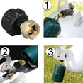 thumbnail image 3 of Kenally Adaptador de propano Cilindro del tanque Válvula de adaptación Seguridad Larga duración Operación simple Conector del regulador de recarga Herramientas manuales Kenally TO010425-01, 3 of 6