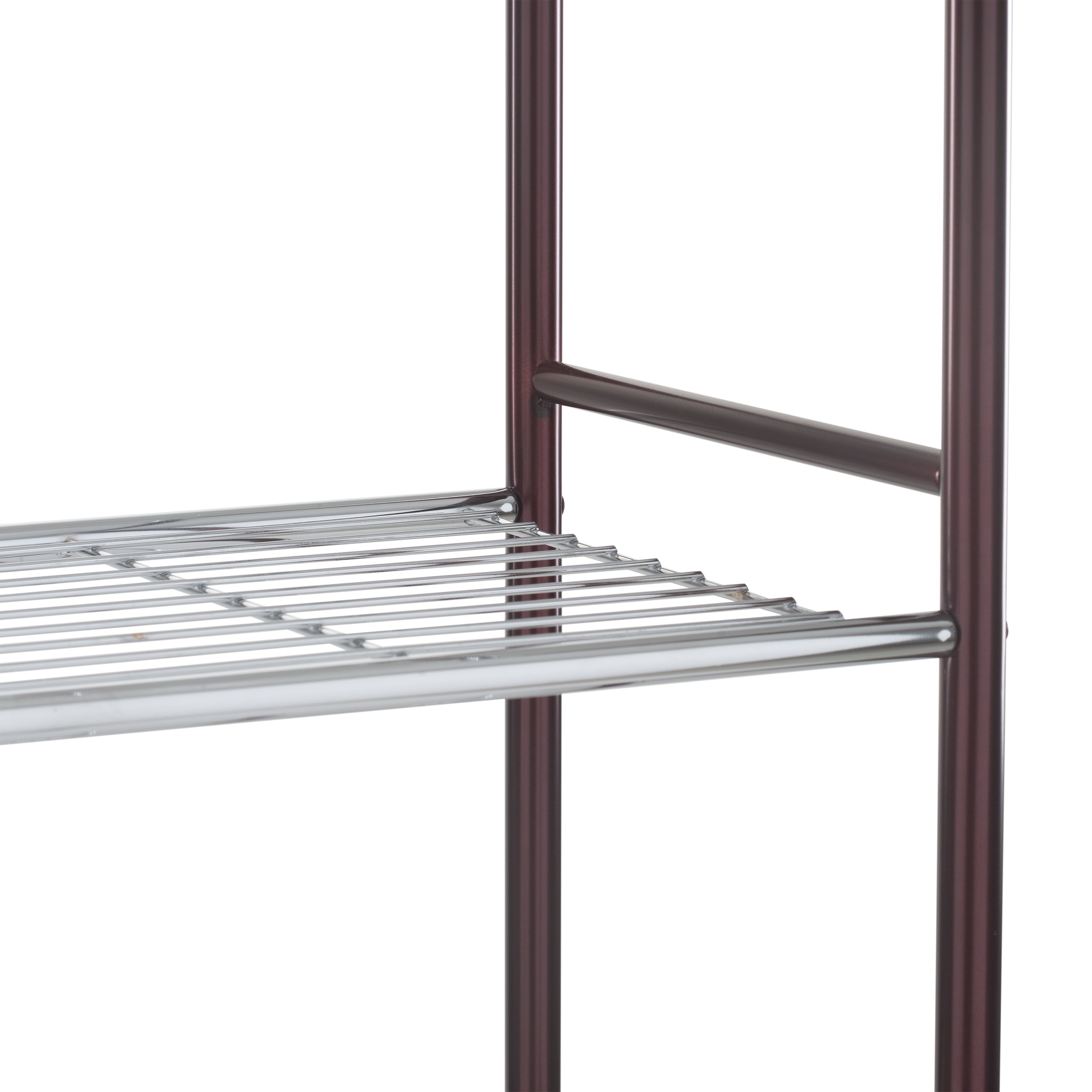 Organize It All 3 Shelf Duplex Line Steel Tube over the Toilet Space Saver Storage Shelf Unit