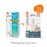 Diaper Genie Complete Gift Set,White,1 Diaper Pail,8 Clean Laundry Scent,Round Refills-2160 Ct