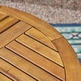 thumbnail image 3 of Noble House Casa 3 Piece Wooden Round Patio Dining Set in Teak and Gray, 3 of 8