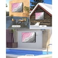thumbnail image 2 of Outdoor TV Cover 30 to 32 Inch Weatherproof, Pink Gray Beach Coastal Waterproof TV Screen Protector for Outside Decor with Zipper and Pocket 30"L x 19"H&nbsp; , Abstract Geometric Ocean Waves, 2 of 7