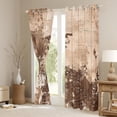thumbnail image 3 of Manfei Retro Abstract Art Blackout Curtains Set of 2 (52x84 Each) for Women, Minimalst Minimalism Window Curtains, Brown Oil Printing Curtains and Drapes, Curtains and Drapes Decor, 3 of 6