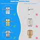 thumbnail image 2 of Moyic Cerradura con un clic, solución de cerradura de seguridad para puertas francesas confiable, barra de seguridad para puertas, cerradura Cerraduras de hardware, 2 of 6