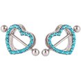 thumbnail image 5 of 4 pares de anillos de pezón de acero inoxidable de 14G para mujer, Piercings para pezón, anillo para lengua y corazón, Piercing para el cuerpo, joyería JAMW Sencillez, 5 of 5